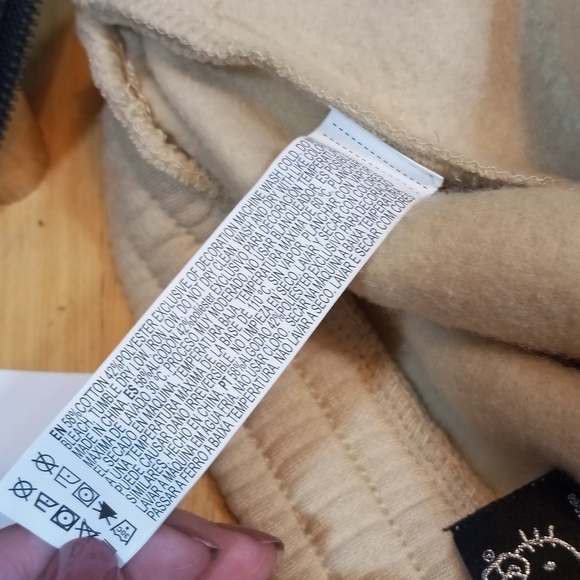 Forever 21 Hello Kitty fleece tan joggers NWT size 13/14 - Picture 6 of 6